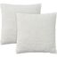 White Chenille Waffle Weave 18" x 18" Throw Pillow Set