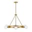 Lark Orla 6-Light Lacquered Brass Chandelier with Adjustable Height