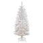 Slim White Prelit Fir Christmas Tree with Clear Lights