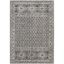 Ivory & Gray Reversible Rectangular Synthetic Area Rug 5'3" x 7'6"