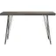 Transitional Dark Brown and Black Metal Console Table - 55"