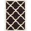 Hand-Tufted Dark Brown Ivory Wool Rectangular Rug