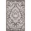 Stone and Gray Hand-Hooked Floral 3' x 5' Area Rug