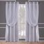 Cloud Grey Layered Blackout and Sheer Grommet Curtain Panels