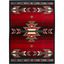 Southwestern Geometric Black and Red 9' x 12' Synthetic Area Rug