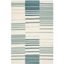 Blue and Ivory Handmade Flat Woven Wool Area Rug, 4' x 6'