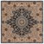 Elegant Heritage Black and Cream Hand-Tufted Wool Square Rug