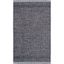 Charcoal and Black Handwoven Cotton Flat Woven Square Rug