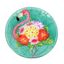 Tropical Flamingo Fusion Glass Birdbath with Metal Stand