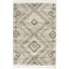 Nordic Diamond Shag Area Rug, Grey/Ivory, 5'3" x 7'9"