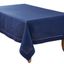 Navy Blue Rectangular Hemstitch Border Tablecloth