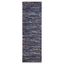 Blue and Multicolor Handwoven Cotton Wool Striped Runner Rug