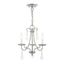 Polished Chrome Mini Chandelier with Teardrop Crystals