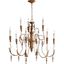 Salento Elegance 9-Light French Umber Chandelier with Candlestick Lights