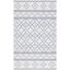 Ivory Synthetic Easy-Care Rectangular Indoor/Outdoor Rug