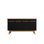 Yonkers 63" Black and Cinnamon Mid-Century Modern Sideboard