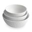 White 3-Piece Melamine Prep and Serve Mixing Bowl Set