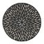 Black and Beige Beaded Round Placemats Set of 4