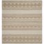 Beige and Ivory Hand-Tufted Wool Square Area Rug