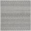 Courtyard Gray 47" Square Non-Slip Synthetic Outdoor Rug