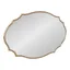 Gold Scalloped Oval Full Length Wood Wall Mirror