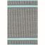 Coastal Breeze Hand-Woven Cotton Flatweave Blue Rug 4'x6'