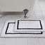 Luxurious Dual-Sided Cotton Bath Rug Set in Sleek Black