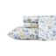 Queen Blue Floral Cotton Sateen Sheet Set