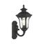 Oxford Black Aluminum Outdoor Wall Lantern with Clear Glass