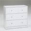 White Horizontal 3-Drawer Chest in Sustainable Engineered Wood