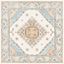 Ivory and Rust Hand-Tufted Wool Square Area Rug