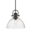 Hines 14" Rubbed Bronze Glass Pendant Light