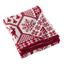 Red and White Reversible Christmas Knit Throw Blanket, 60"x80"