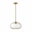 Chloe 14" Olde Brass Glass Pendant Light