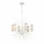 White Coral 6-Light Sputnik Chandelier with Scavo Glass Shades