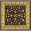 Black and Ivory Safavid Style Synthetic Area Rug