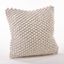 Ivory 20" Cotton Crochet Pompom Throw Pillow