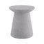 Hollie 18" Gray Terrazzo Minimalist Drum Accent Table