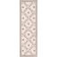 Ivory and Green Floral Wool Hand-Hooked Runner Rug