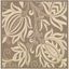 Safavieh Brown and Natural Floral Square Outdoor Rug