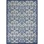 Aloha Grey/Blue Synthetic 3'6" x 5'6" Reversible Outdoor Rug