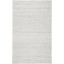 Light Grey Handwoven Wool Flat Weave Area Rug 4' x 6'