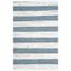 Ivory and Grey Striped Cotton Flatweave Rug