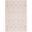 Ivory Geometric Synthetic Easy Care Indoor/Outdoor Area Rug