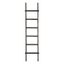 Black Fir Wood 6-Rung Decorative Blanket Ladder