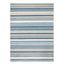 Blue Multicolor Stripe Synthetic Indoor Outdoor Area Rug