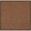 Hand-Knotted Cotton Natural Fiber 6' Square Brown Area Rug