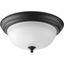 Forged Black Alabaster Glass 14'' Flush Mount Ceiling Light