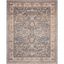 Elegant Light Blue Vintage-Inspired 8' x 10' Synthetic Area Rug