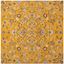 Bella Hand-Tufted Wool Square Area Rug in Gold and Taupe - 5' x 5'